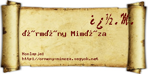 Örmény Mimóza névjegykártya